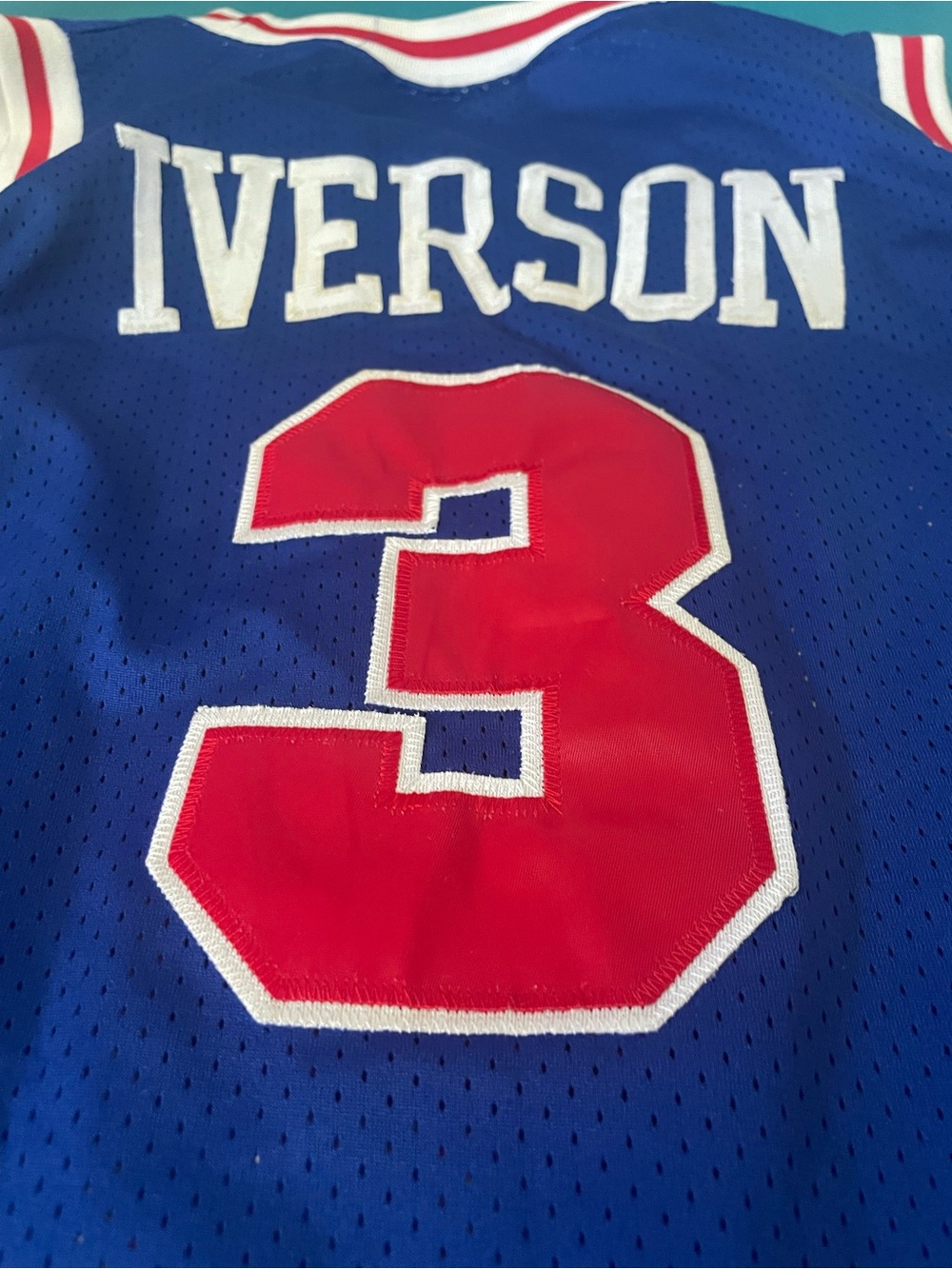 Vintage Throwback Philadelphia 76ers Allen Iverson Basketball Jersey/ 2XL
